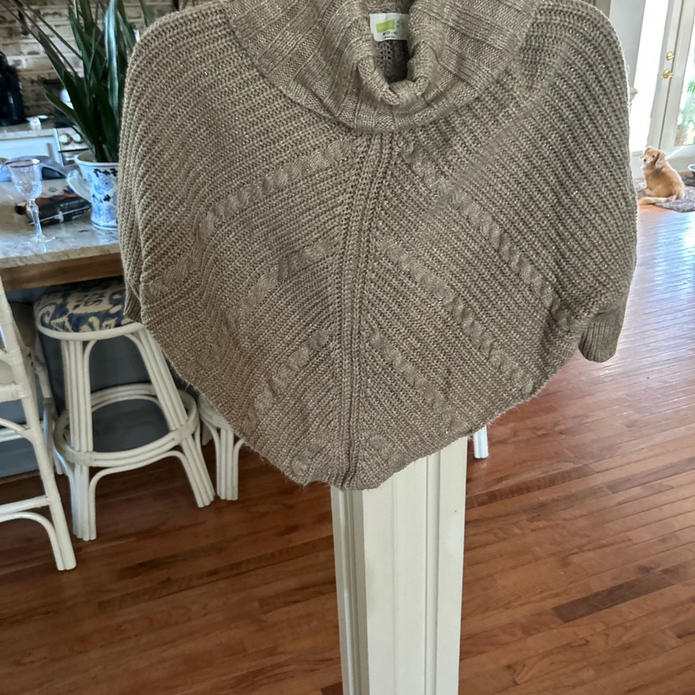 Crazy 8 Taupe Knit Cape
